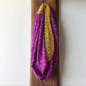 UO Pins & Needles Infinity Crochet Lace Scarf